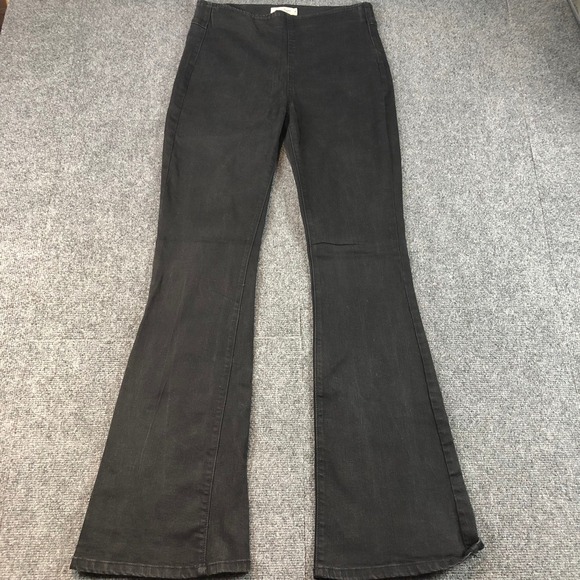 Jessica Simpson Womens Black Flare Leg Pull On Denim Jeans Size 29 - Picture 1 of 9